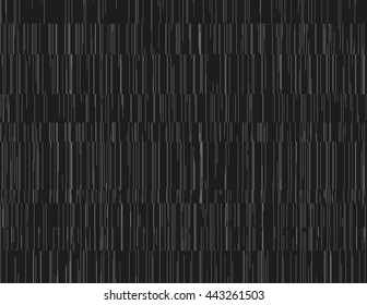 Monochrome seamless pattern with glitched and shuffled thin lines. Streams of collapsing data. Abstract endless background texture. Element of design for web or print products.