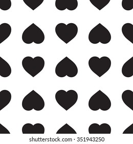 Monochrome seamless pattern with hearts. Texture for scrapbooking, wrapping paper, textiles, web page, textile wallpapers, surface design, fashion