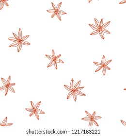 Monochrome seamless pattern with illicium
