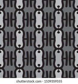 Monochrome seamless pattern with interesting ornament.