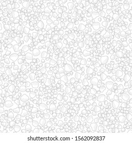 Monochrome seamless pattern looking like a pebble beach. Vector illustration.