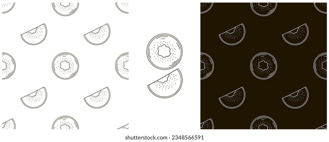 Patrón monocromo sin foco. Establecer en estilo de dibujo a mano. Se puede usar para tela y etc