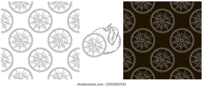 Patrón monocromo sin foco. Establecer en estilo de dibujo a mano. Se puede usar para tela y etc