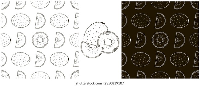 Monochrome Seamless pattern. Set in hand draw style. Can be used for fabric and etc