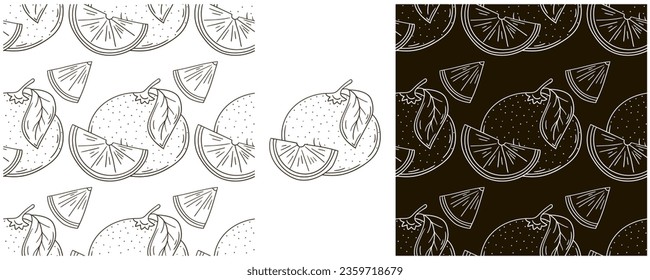 Patrón monocromo sin foco. Establecer en estilo de dibujo a mano. Se puede usar para tela y etc