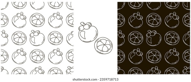 Monochrome Seamless pattern. Set in hand draw style. Can be used for fabric and etc