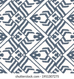Patrón monocromo sin soldadura con un sencillo patrón abstracto. Ilustración vectorial.
