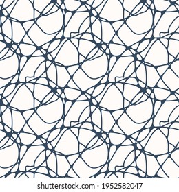 Monochrome Seamless pattern with a simple abstract drawing. Vector illustration.