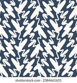 Monochrome Seamless pattern with a simple abstract drawing. Vector illustration.