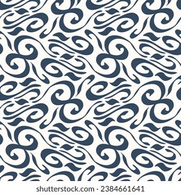 Monochrome Seamless pattern with a simple abstract drawing. Vector illustration.