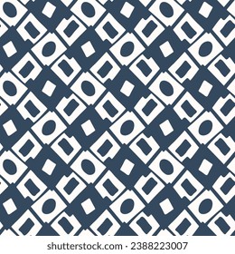 Monochrome Seamless pattern with a simple abstract drawing. Vector illustration.
