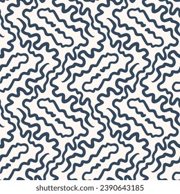 Monochrome Seamless pattern with a simple abstract drawing. Vector illustration.