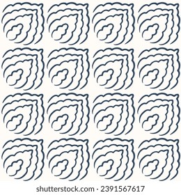 Monochrome Seamless pattern with a simple abstract drawing. Vector illustration.