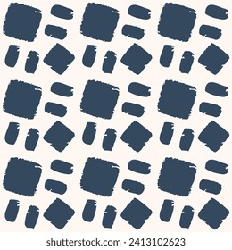 Patrón monocromo sin soldadura con un simple dibujo abstracto. Ilustración vectorial.