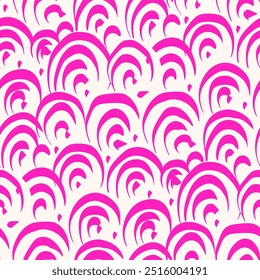 Padrão sem emenda monocromático com um desenho abstrato simples. Ilustração vetorial.