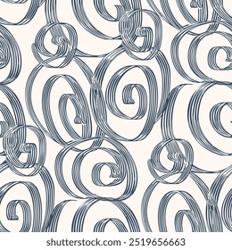 Monochrome Seamless pattern with a simple abstract drawing. Vector illustration.