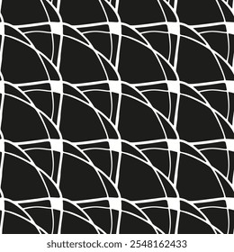 Monochrome Seamless pattern with a simple abstract drawing. Vector illustration.