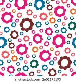 Monochrome Seamless pattern with a simple abstract drawing. Vector illustration.