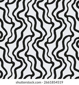 Monochrome Seamless pattern with a simple abstract drawing. Vector illustration.
