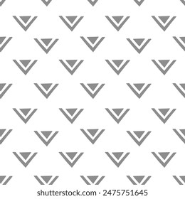 Monochrome seamless pattern with simple geometric shapes. Scandinavian background. 