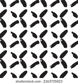 Monochrome seamless pattern. Textured background with uneven tiles.
