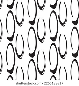 Monochrome seamless pattern. Textured background with uneven tiles.
