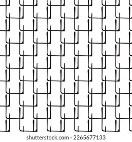 Patrón monocromo sin fisuras. Fondo texturado con baldosas desiguales.
