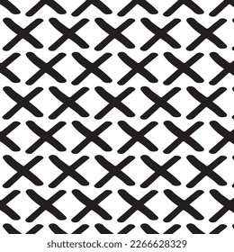 Monochrome seamless pattern. Textured background with uneven tiles.