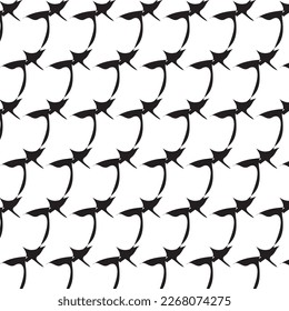 Monochrome seamless pattern. Textured background with uneven tiles.
