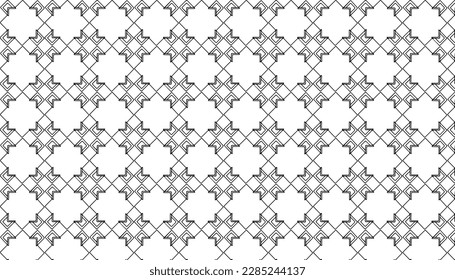 Monochrome seamless pattern. Textured background with uneven tiles.