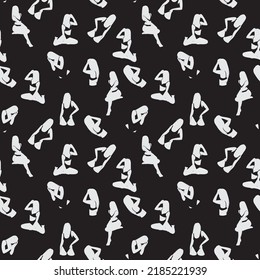A monochrome seamless pattern underwear