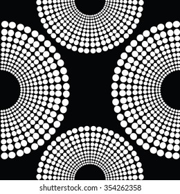 Monochrome seamless pattern vector fabric circles and dots abstract . 