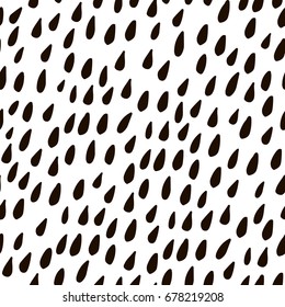 Monochrome seamless pattern with water drops. Childish texture for fabric, textile.Vector Illustration