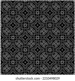 Einfarbiges, nahtloses Muster, schwarz-weiß.Wiederholung geometrischer Fliesen aus Streifen-Elementen. schwarze Ornamente.
Wiederholen geometrischer Fliesen aus gestreiften Elementen.