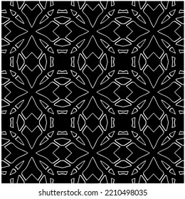 Einfarbiges, nahtloses Muster, schwarz-weiß.Wiederholung geometrischer Fliesen aus Streifen-Elementen. schwarze Ornamente.
Wiederholen geometrischer Fliesen aus gestreiften Elementen.