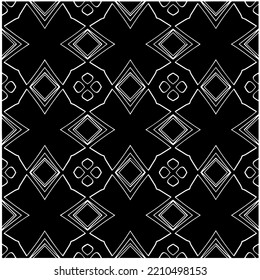 patrón monocromo sin soldadura, color negro y blanco.Baldosas geométricas repetidas de elementos de rayas. ornamento negro.
Baldosas geométricas repetidas de elementos rayados.
