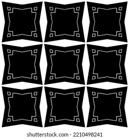 monochrome seamless pattern,black and white color.Repeating geometric tiles from stripe elements. black ornament.
Repeating geometric tiles from striped elements.