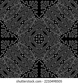 monochrome seamless pattern,black and white color.Repeating geometric tiles from stripe elements. black ornament.
Repeating geometric tiles from striped elements.