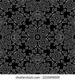 monochrome seamless pattern,black and white color.Repeating geometric tiles from stripe elements. black ornament.
Repeating geometric tiles from striped elements.