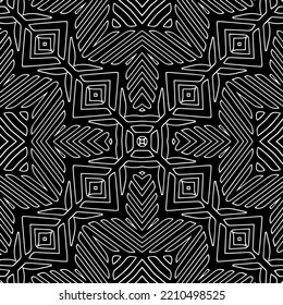 monochrome seamless pattern,black and white color.Repeating geometric tiles from stripe elements. black ornament.
Repeating geometric tiles from striped elements.
