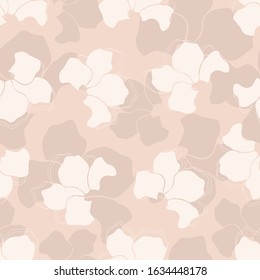 Monochrome seamless pink background for textile, fabric, bedding and interior. Vector seamless pattern.