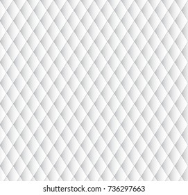 Monochrome seamless rhombus texture. Abstract square pattern background.