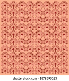 monochrome seamless textile pattern with abstract flowers in Celtic traditional style Oriental floral vintage ornament. Simple geometric all over design. 