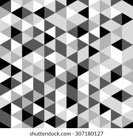 Monochrome Seamless Triangle Pattern Abstract Vector Stock Vector ...