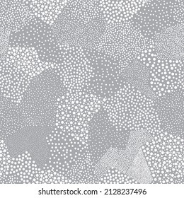 monochrome seamless vector abstract pattern with dots of different sizes