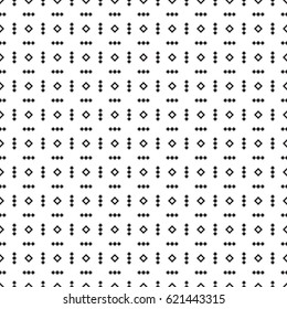 Monochrome seamless vector illustrations. Abstract decorative shapes