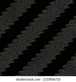 monochrome seamless vector pattern with diagonal stripes with dots. abstract background pattern