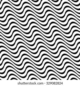 Monochrome seamless wave pattern
