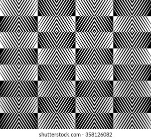 Monochrome, seamlessly repeatable pattern, abstract black and white background with X shapes.