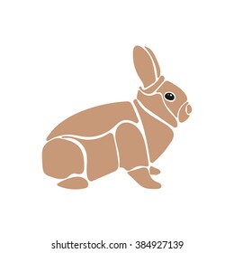 Monochrome separate bunny image
